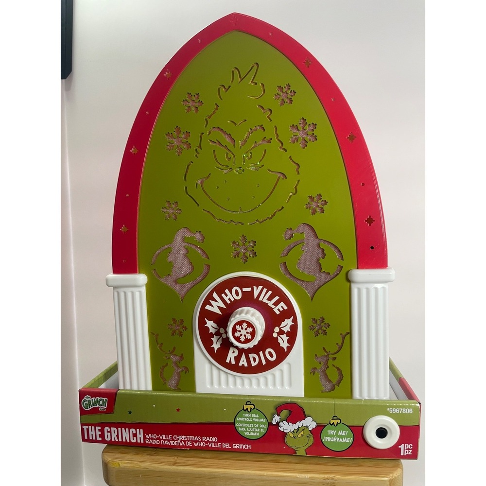 GEMMY 2024 The Grinch "Who-Ville Christmas RADIO" Dr Seuss  Plays Grinch Phrases